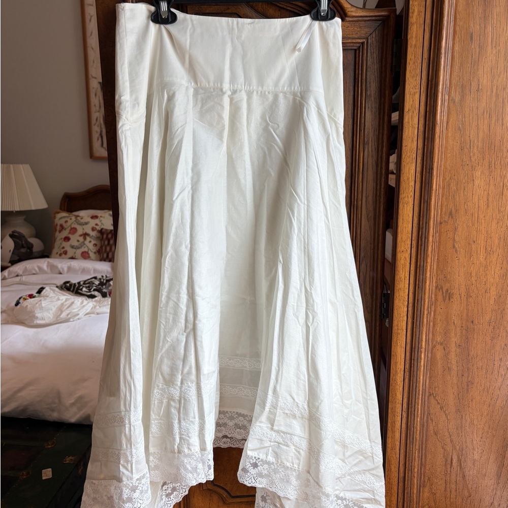 Staud White Ainsley Skirt